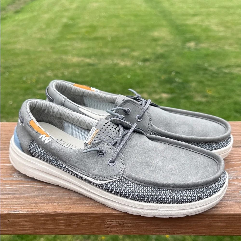 Hey Dude Welsh Grip Slip On Loafers Steel Grey Size 9